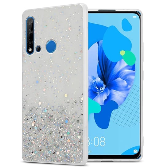 Pokrowiec Do Huawei NOVA 5i / P20 LITE 2019 Etui w Przezroczysty z Brokatem Glitter Obudowa Case Cover TPU Cadorabo Cadorabo