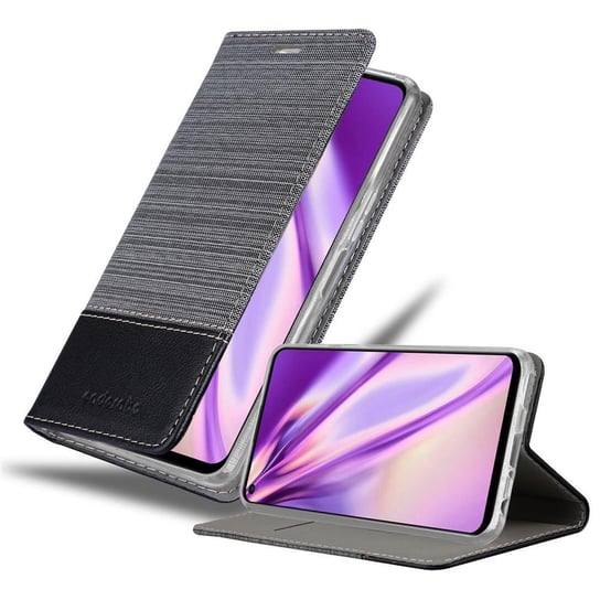 Pokrowiec Do Huawei NOVA 7 SE Etui w SZARO CZARNY Portfel Obudowa Case Cover Ochronny Cadorabo Cadorabo