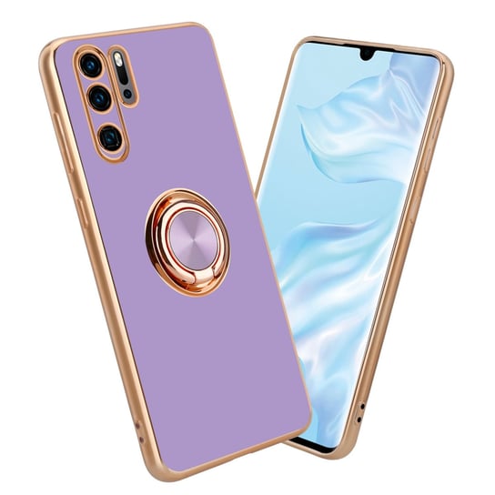 Pokrowiec Do Huawei P30 PRO Etui w Glossy Jasny Fiolet - Złoto magnetycznym Obudowa Case Cover Ochronny Cadorabo Cadorabo