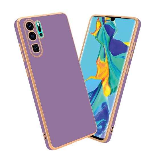 Pokrowiec Do Huawei P30 PRO Etui w Glossy Purpura - Złoto TPU Silikonowe Obudowa Case Cover Cadorabo Cadorabo