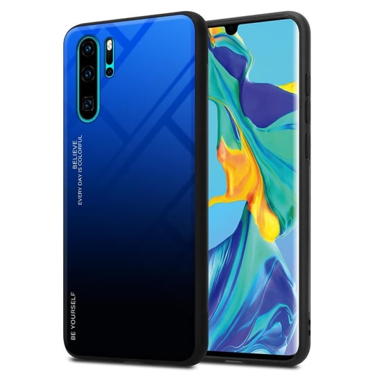 Pokrowiec Do Huawei P30 PRO Etui w NIEBIESKO - CZARNY TPU Obudowa Case Cover Plecki Ochronny Cadorabo Cadorabo