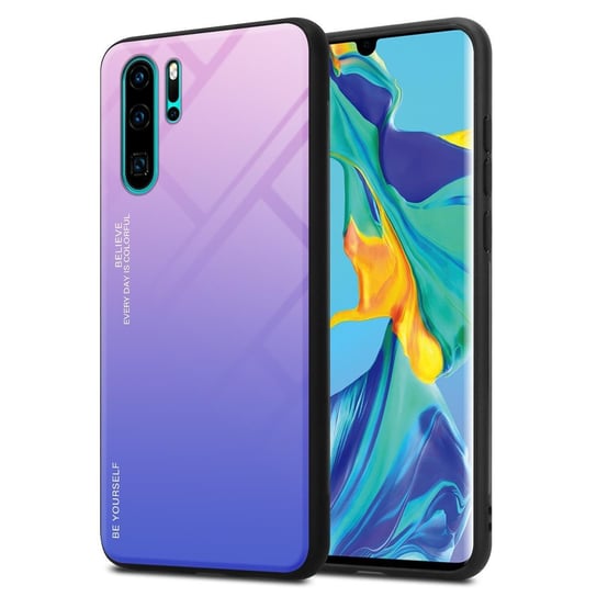 Pokrowiec Do Huawei P30 PRO Etui w RÓŻOWO - NIEBIESKI TPU Obudowa Case Cover Plecki Ochronny Cadorabo Cadorabo