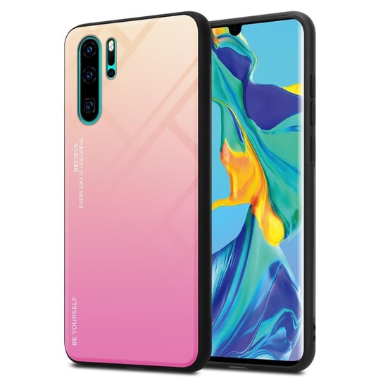 Pokrowiec Do Huawei P30 PRO Etui w ŻÓŁTO - RÓŻOWY TPU Obudowa Case Cover Plecki Ochronny Cadorabo Cadorabo