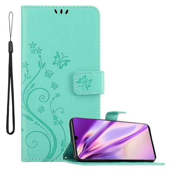 Pokrowiec Do Huawei P30 PRO w Etui TURKUS KWIATOWY  Kwiaty Portfel Obudowa Case Cover Cadorabo Cadorabo