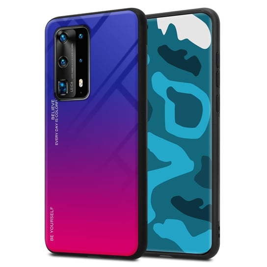 Pokrowiec Do Huawei P40 PRO / P40 PRO+ Etui w FIOLETOWO - CZERWONY TPU Obudowa Case Cover Plecki Ochronny Cadorabo Cadorabo