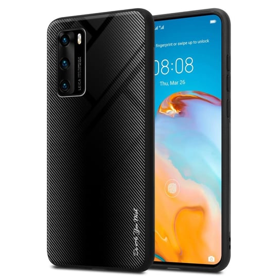 Pokrowiec Do Huawei P40 w CZARNY OPAL  TPU Etui Ochronny Case Cover Obduowa Silikon Cadorabo Cadorabo