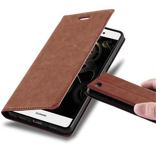 Pokrowiec Do Huawei P8 LITE 2015 w CAPPUCCINO BRĄZ Etui Obudowa Ochronny Case Cover Portfel Cadorabo Cadorabo