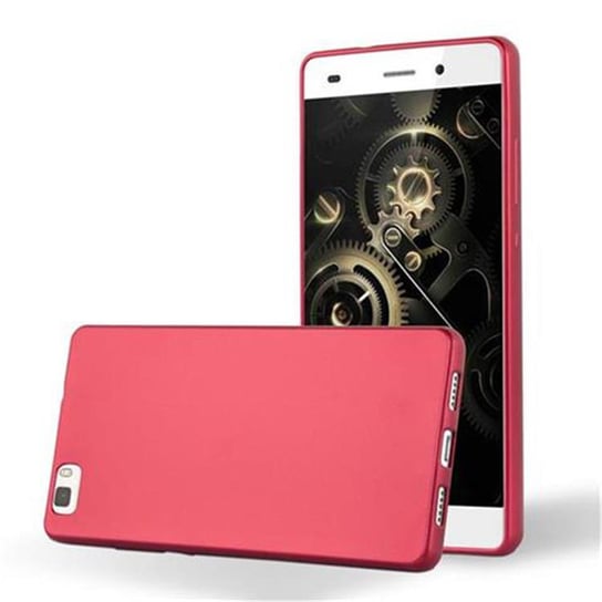 Pokrowiec Do Huawei P8 LITE 2015 w METALLIC CZERWONY Etui TPU Silikon Obudowa Ochronny Case Cover Cadorabo Cadorabo