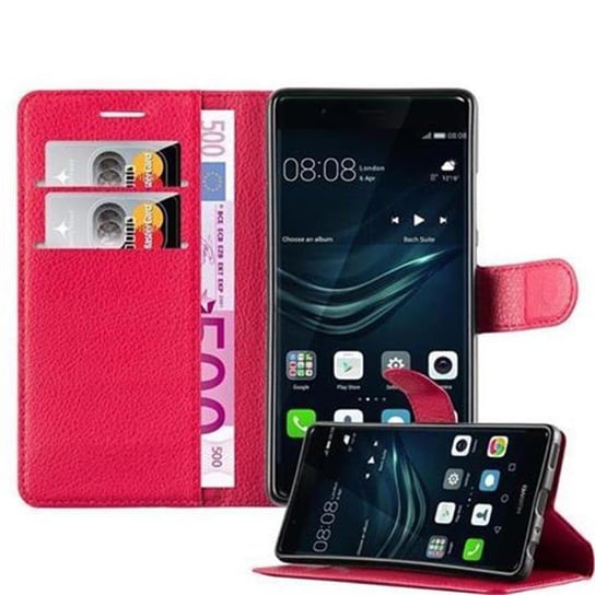 Pokrowiec Do Huawei P9 w KARMINOWY CZERWONY Etui Portfel Obudowa Ochronny Case Cover Cadorabo Cadorabo