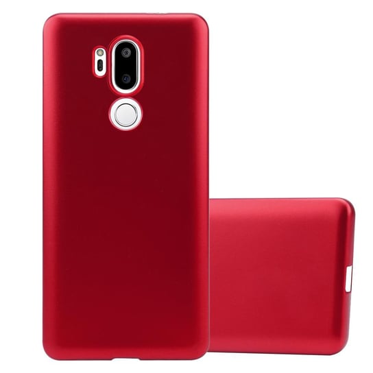 Pokrowiec Do LG G7 ThinQ / FIT / ONE w METALLIC CZERWONY Etui TPU Silikon Obudowa Ochronny Case Cover Cadorabo Cadorabo