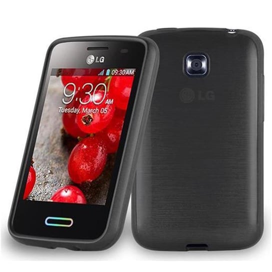 Pokrowiec Do LG L3 II (2. SIM) Etui w CZARNY Silikon Case Cover Obudowa Ochronny TPU Cadorabo Cadorabo