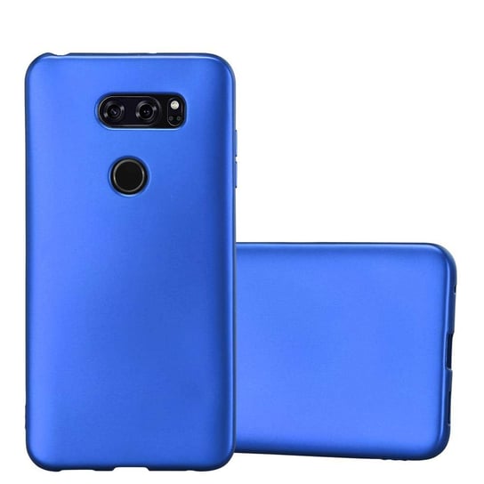 Pokrowiec Do LG V30 / V30+ / V30S / V30S+ w METALLIC NIEBIESKI Etui TPU Silikon Obudowa Ochronny Case Cover Cadorabo Cadorabo