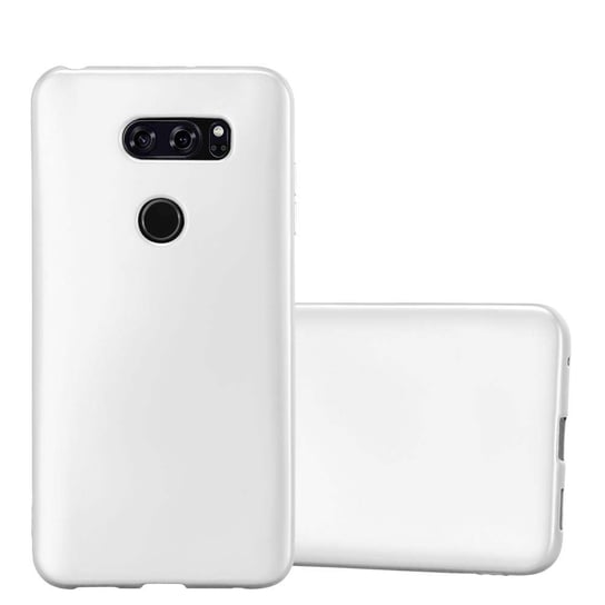 Pokrowiec Do LG V30 / V30+ / V30S / V30S+ w METALLIC SREBRNY Etui TPU Silikon Obudowa Ochronny Case Cover Cadorabo Cadorabo