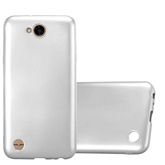 Pokrowiec Do LG X POWER 2 w METALLIC SREBRNY Etui TPU Silikon Obudowa Ochronny Case Cover Cadorabo Cadorabo