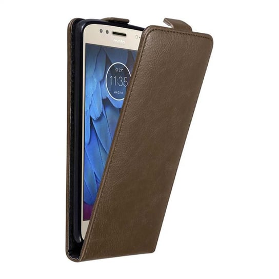 Pokrowiec Do Motorola MOTO G5S w Etui BRĄZOWA KAWA  Flip Case Cover Obudowa Ochronny Cadorabo Cadorabo