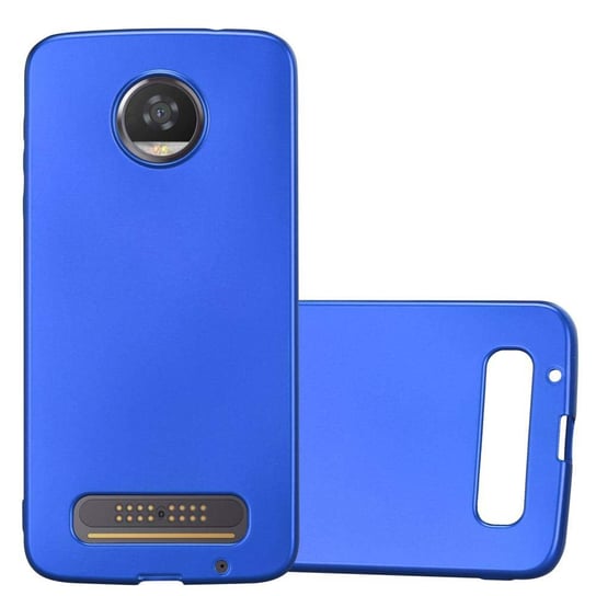 Pokrowiec Do Motorola MOTO Z2 w METALLIC NIEBIESKI Etui TPU Silikon Obudowa Ochronny Case Cover Cadorabo Cadorabo