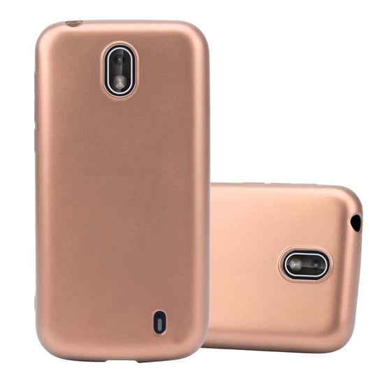 Pokrowiec Do Nokia 1 2018 w METALLIC RÓŻOWE ZŁOTO Etui TPU Silikon Obudowa Ochronny Case Cover Cadorabo Cadorabo