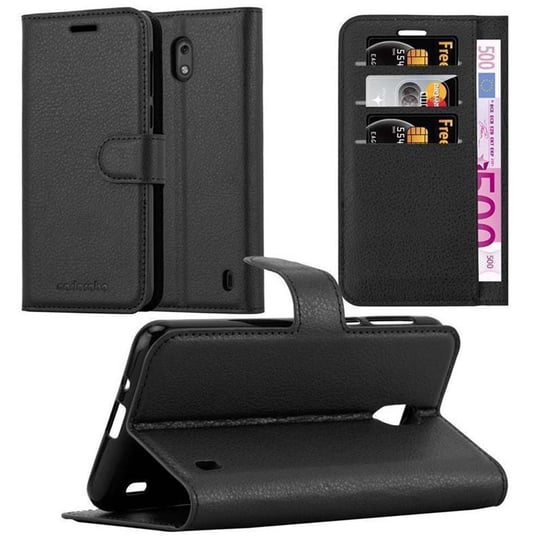 Pokrowiec Do Nokia 2 2017 w CZARNY PHANTOM Etui Portfel Obudowa Ochronny Case Cover Cadorabo Cadorabo