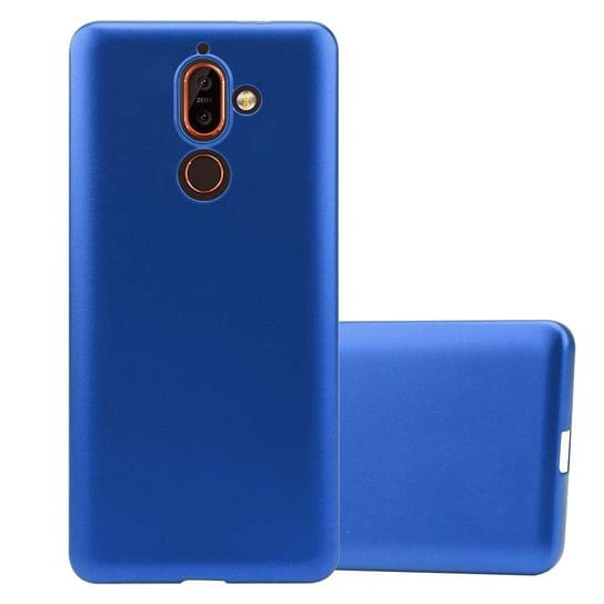 Pokrowiec Do Nokia 7 PLUS w METALLIC NIEBIESKI Etui TPU Silikon Obudowa Ochronny Case Cover Cadorabo Cadorabo