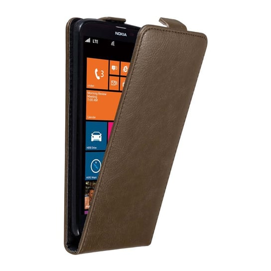 Pokrowiec Do Nokia Lumia 1320 w Etui BRĄZOWA KAWA  Flip Case Cover Obudowa Ochronny Cadorabo Cadorabo