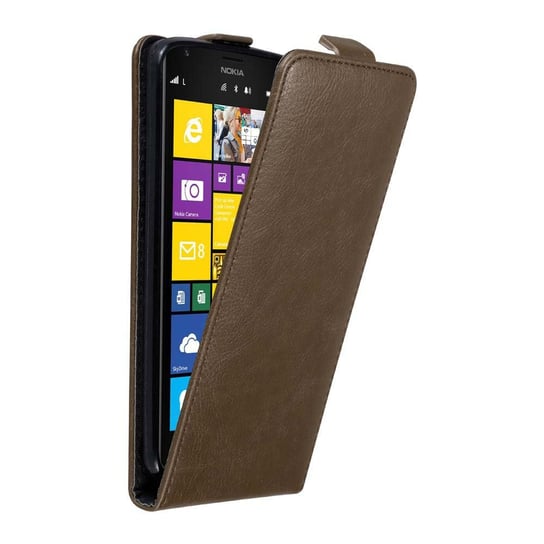 Pokrowiec Do Nokia Lumia 1520 w Etui BRĄZOWA KAWA  Flip Case Cover Obudowa Ochronny Cadorabo Cadorabo