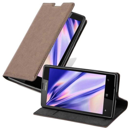 Pokrowiec Do Nokia Lumia 520 / 521 w BRĄZOWA KAWA Etui Obudowa Ochronny Case Cover Portfel Cadorabo Cadorabo