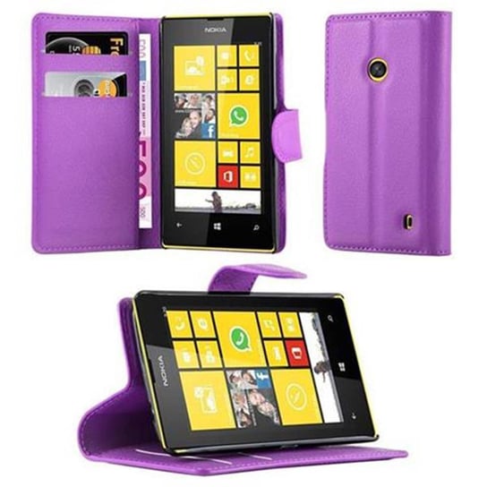 Pokrowiec Do Nokia Lumia 520 / 521 w FIOLETOWY MANGAN Etui Portfel Obudowa Ochronny Case Cover Cadorabo Cadorabo