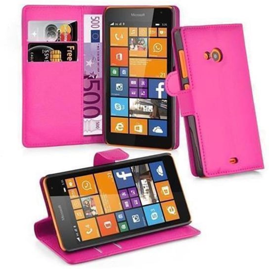 Pokrowiec Do Nokia Lumia 535 w WIŚNIOWY RÓŻ Etui Portfel Obudowa Ochronny Case Cover Cadorabo Cadorabo