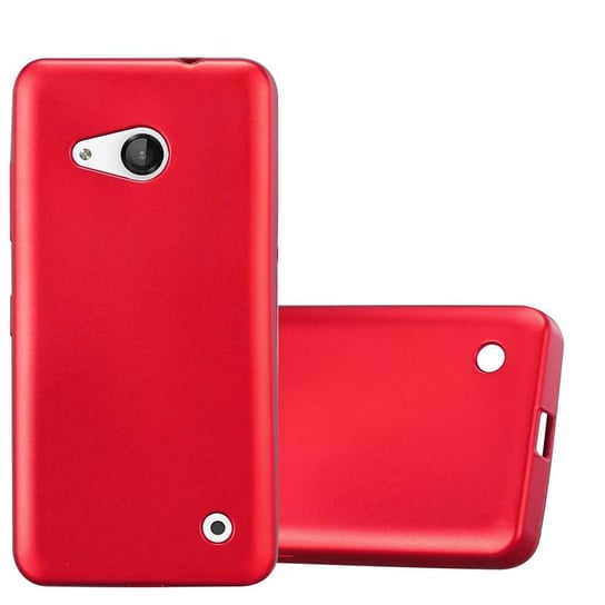 Pokrowiec Do Nokia Lumia 550 w METALLIC CZERWONY Etui TPU Silikon Obudowa Ochronny Case Cover Cadorabo Cadorabo