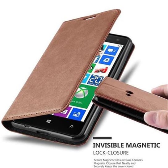 Pokrowiec Do Nokia Lumia 625 w CAPPUCCINO BRĄZ Etui Obudowa Ochronny Case Cover Portfel Cadorabo Cadorabo