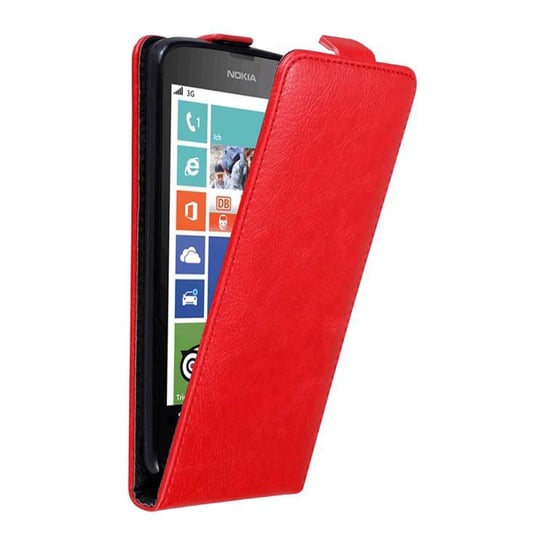 Pokrowiec Do Nokia Lumia 630 / 635 w Etui CZERWONE JABŁKO  Flip Case Cover Obudowa Ochronny Cadorabo Cadorabo