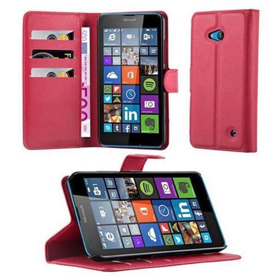 Pokrowiec Do Nokia Lumia 640 w KARMINOWY CZERWONY Etui Portfel Obudowa Ochronny Case Cover Cadorabo Cadorabo