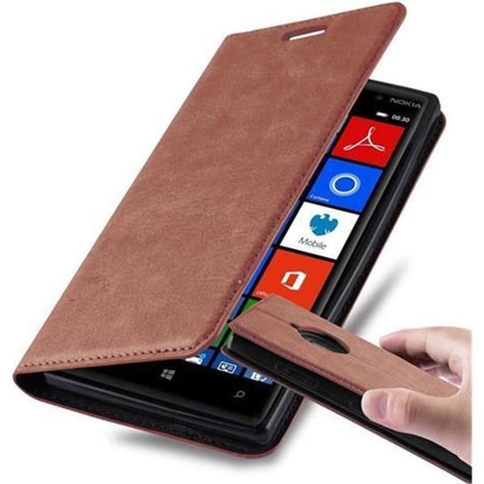 Pokrowiec Do Nokia Lumia 830 w CAPPUCCINO BRĄZ Etui Obudowa Ochronny Case Cover Portfel Cadorabo Cadorabo