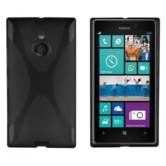 Pokrowiec Do Nokia Lumia 925 Pokrowiec Ochronny w CZARNY OXID Etui Obudowa Case Cover Plecki TPU Cadorabo Cadorabo