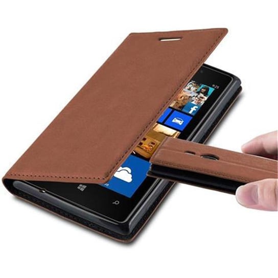 Pokrowiec Do Nokia Lumia 925 w CAPPUCCINO BRĄZ Etui Obudowa Ochronny Case Cover Portfel Cadorabo Cadorabo