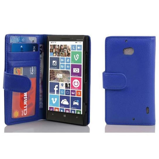 Pokrowiec Do Nokia Lumia 929 / 930 w NIEBIESKI NEPTUN Etui Ochronny Magnet Obudowa Case Cover Cadorabo Cadorabo