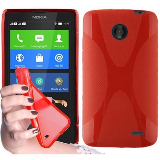 Pokrowiec Do Nokia X Pokrowiec Ochronny w PIEKŁA CZERWIEŃ Etui Obudowa Case Cover Plecki TPU Cadorabo Cadorabo