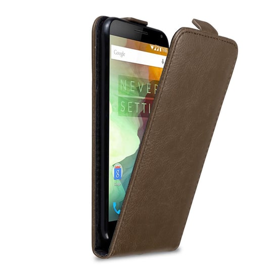Pokrowiec Do OnePlus 2 w Etui BRĄZOWA KAWA  Flip Case Cover Obudowa Ochronny Cadorabo Cadorabo