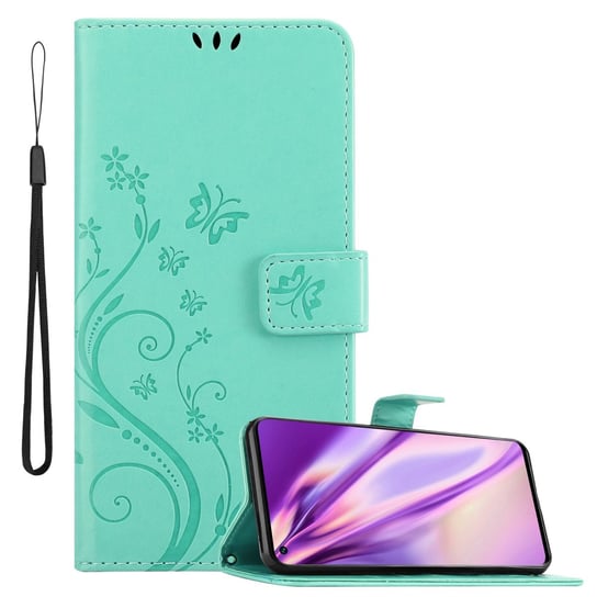 Pokrowiec Do Oppo FIND X3 NEO w Etui TURKUS KWIATOWY  Kwiaty Portfel Obudowa Case Cover Cadorabo Cadorabo