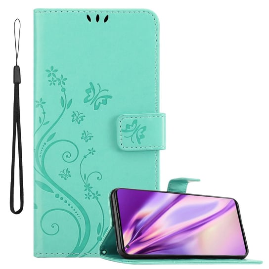 Pokrowiec Do Oppo FIND X3 PRO w Etui TURKUS KWIATOWY  Kwiaty Portfel Obudowa Case Cover Cadorabo Cadorabo