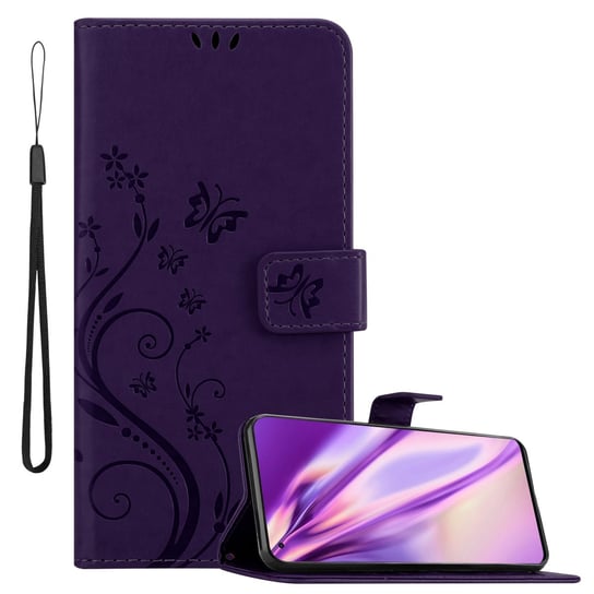 Pokrowiec Do Oppo FIND X5 PRO w Etui FIOLET CIEMNY KWIATOWY Kwiaty Portfel Obudowa Case Cover Cadorabo Cadorabo