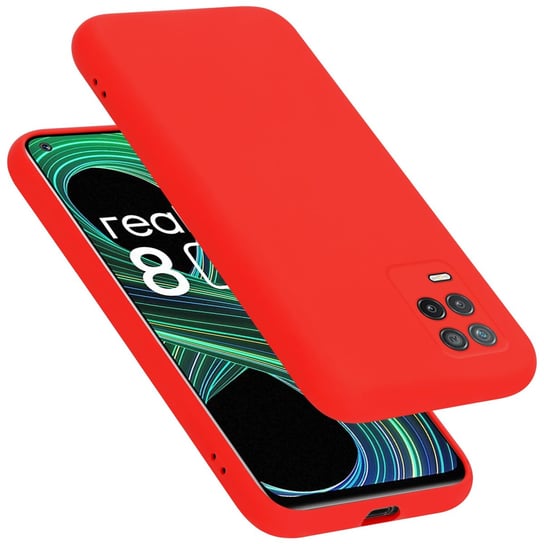 Pokrowiec Do Realme 8 5G / V13 / Q3 / Q3i / Narzo 30 5G Etui w LIQUID CZERWONY TPU Silikon Case Cover Obudowa Ochronny Cadorabo Cadorabo