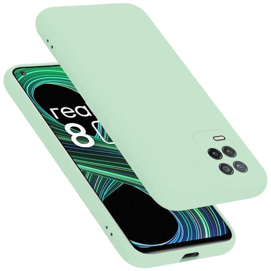 Pokrowiec Do Realme 8 5G / V13 / Q3 / Q3i / Narzo 30 5G Etui w LIQUID JASNO ZIELONY TPU Silikon Case Cover Obudowa Ochronny Cadorabo Cadorabo