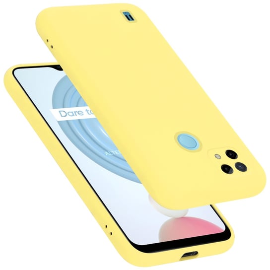 Pokrowiec Do Realme C21 Etui w LIQUID ŻÓŁTY TPU Silikon Case Cover Obudowa Ochronny Cadorabo Cadorabo