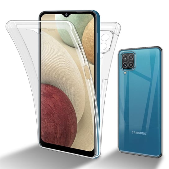 Pokrowiec Do Samsung Galaxy A12 / M12 Etui w PRZEZROCZYSTY 360° Full Body Obudowa Case Cover Ochronny Cadorabo Cadorabo