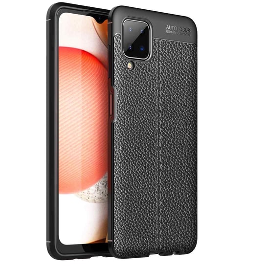 Pokrowiec do Samsung Galaxy A12 / M12 w Głęboka Czerń Etui imitacji skóry Obudowa Ochronny Case Cover Cadorabo Cadorabo
