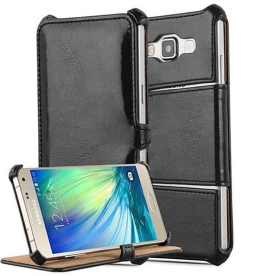 Pokrowiec Do Samsung Galaxy A3 2015 w CZARNY FORTEPIAN  Etui Książka Portfel Obudowa Case Cover Cadorabo Cadorabo