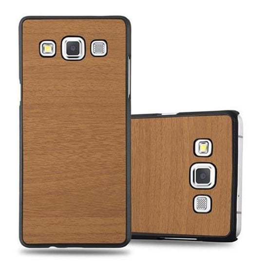 Pokrowiec Do Samsung Galaxy A5 2015 Etui w WOODY BRĄZOWY Hard Case Cover Obudowa Plecki Cadorabo Cadorabo