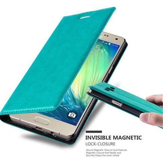 Pokrowiec Do Samsung Galaxy A5 2015 w TURKUS BENZYNOWY Etui Obudowa Ochronny Case Cover Portfel Cadorabo Cadorabo