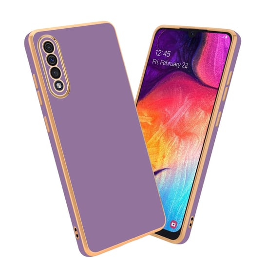 Pokrowiec Do Samsung Galaxy A50 4G / A50s / A30s Etui w Glossy Purpura - Złoto TPU Silikonowe Obudowa Case Cover Cadorabo Cadorabo